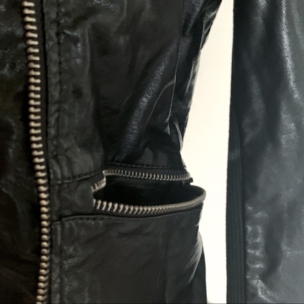 NWT LA COALITION Black Vegan Leather Jacket - Picture 11 of 16